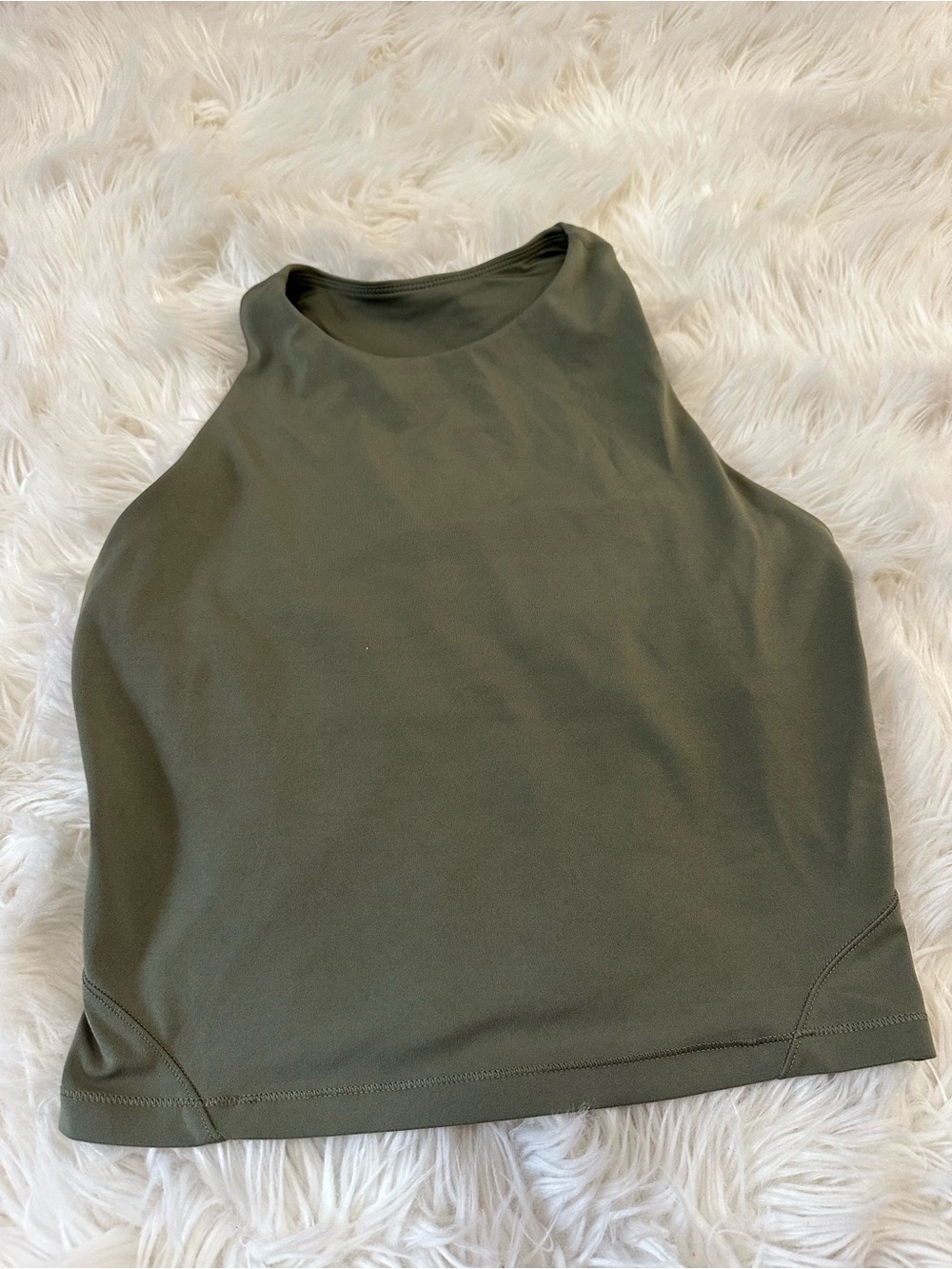 all in motion Olive High-Neck Crop Tank